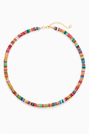 Miley Beaded Necklace in 18kt Gold-plated Sterling Silver