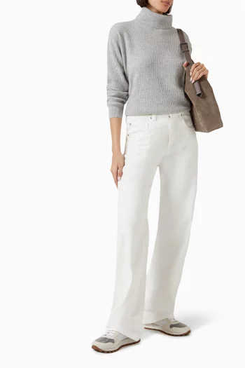 English Rib-knit Sweater in Cashmere