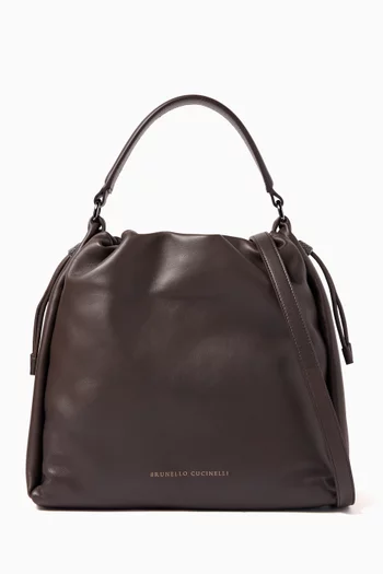 Soft Bucket Bag in Leather