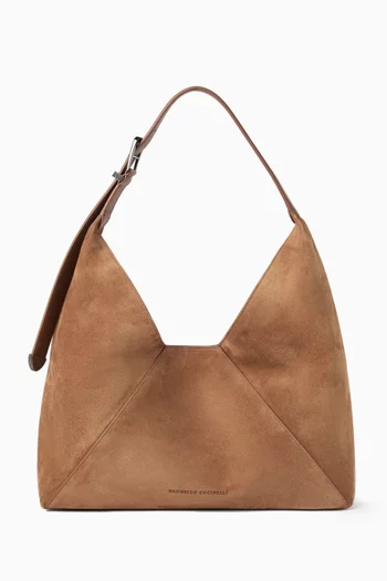 Hobo Bag in Sueded Calfskin