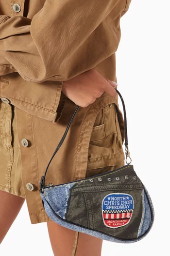 Mini Speedyway Saddle Bag in Denim