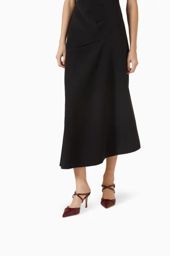 حذاء مفتوح يوانا بكعب 80 مم جلد نابا