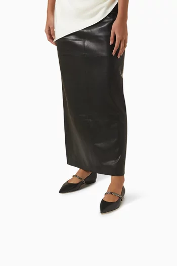 Virna Embellished Ballet Flats in Leather