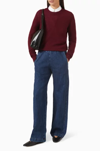 Easy Crew Neck Sweater in Cashmere
