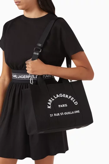 Medium Rue St-Guillaume Square Tote Bag in Cotton Canvas
