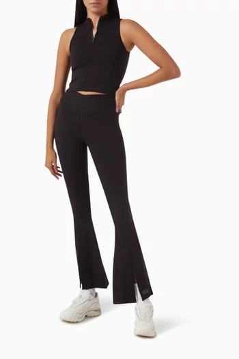 Fitted Half-zip Crop Top in Softskin100©