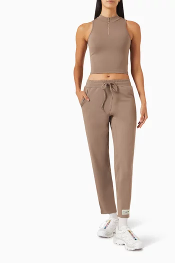 Fitted Half-zip Crop Top in Softskin100©