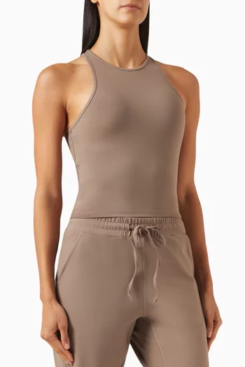 2-in-1 Racerback Crop Top in Softskin100©