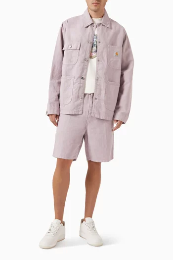 Walter Single Knee Shorts in Cotton-blend Canvas