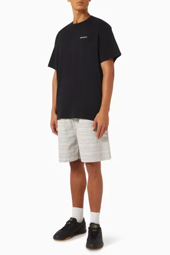 Script Embroidery T-shirt in Cotton