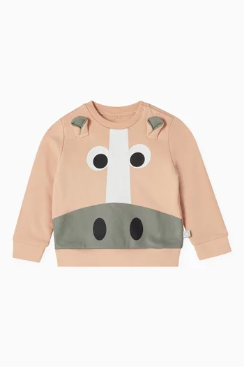 Horse Graphic Sweatshirt in Cotton