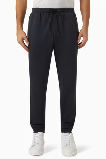 Logo Print Track Pants in Stretch Cotton
