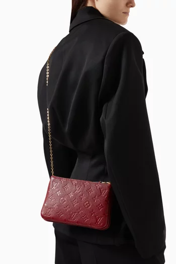 Double Zip Pochette Bag in Monogram Empreinte Leather