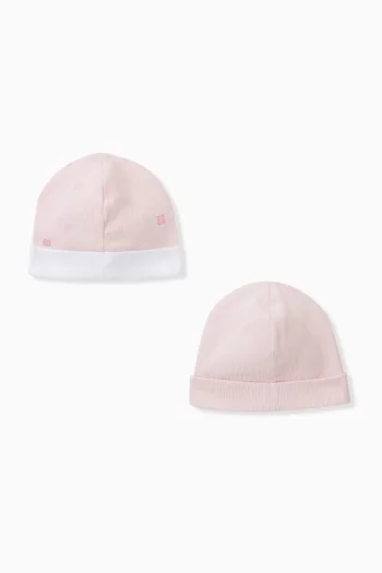 4G Logo 2-piece Hat Gift Set in Cotton