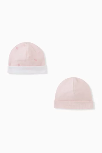 4G Logo 2-piece Hat Gift Set in Cotton