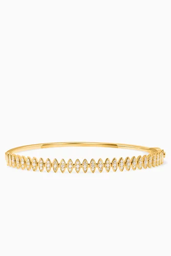 Barq Marquise Diamond Bangle in 18kt Gold