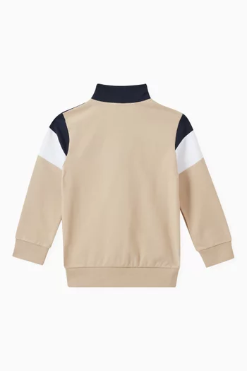 Colour-block Zip Sweatshirt