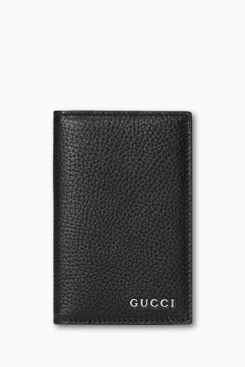 Long Logo Card Case in Leather