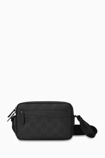 GG Crossbody Bag in Rubber-effect Leather
