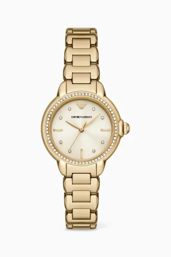 Mia Quartz Stainless Steel Watch, 32mm