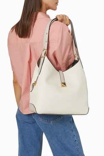 حقيبة كتف ديكو كبيرة جلد حبيبي