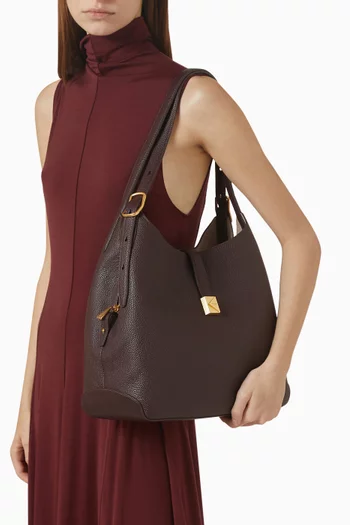 حقيبة كتف ديكو كبيرة جلد حبيبي