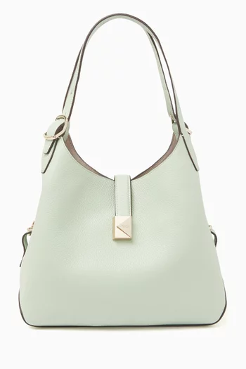 Deco Crossbody Bag in Pebbled Leather