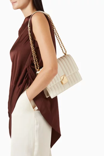 حقيبة كتف ديكو بسلسلة جلد مبطن