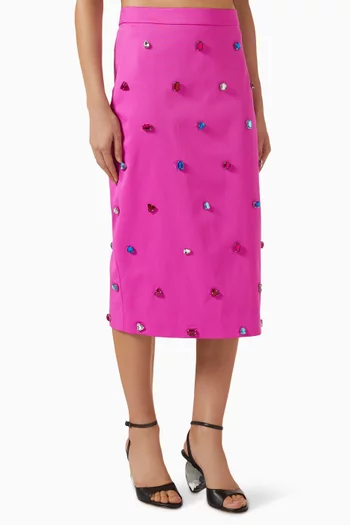 Jewel-embellished Pencil Skirt