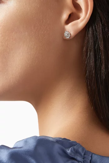 Heritage Bloom Mini Stud Earrings in Plated Metal