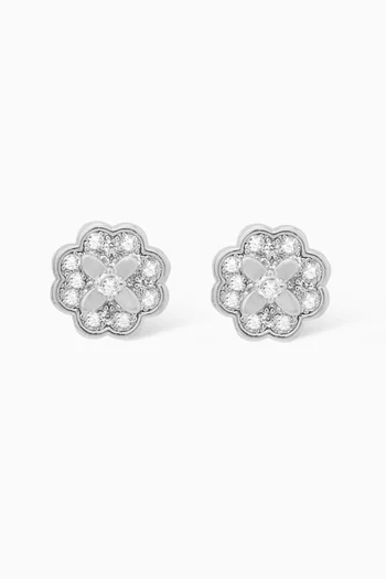 Heritage Bloom Mini Stud Earrings in Plated Metal