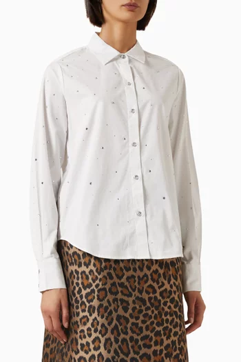 Embellished Shirt in Poplin