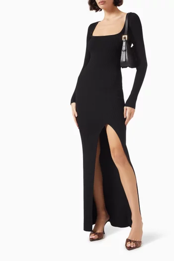 Virgo Maxi Dress in Rib-knit