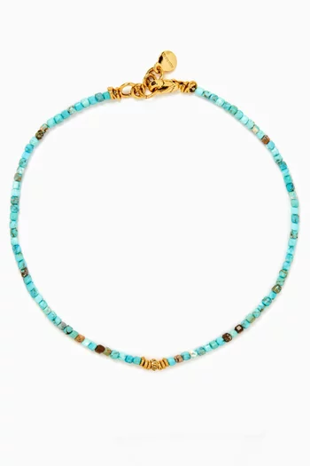 Bliss Turquoise Necklace in Gold-plated Brass