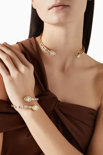 Mina Zircon Bracelet in Gold-plated Brass