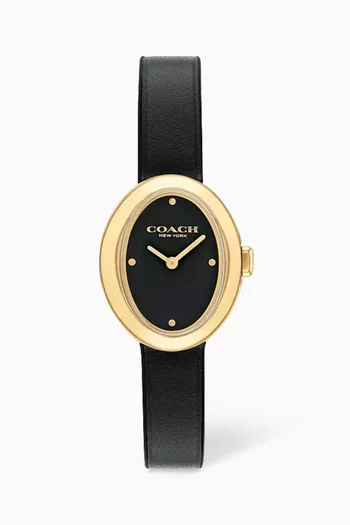 Sammy Quartz Leather Watch, 22mm
