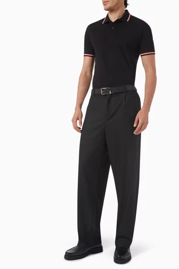 تي شيرت بولو مخطط قطن بيكيه