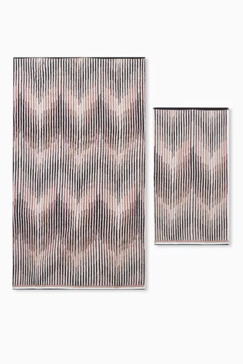 2-piece Arpeggio Towel Set in Cotton-terry