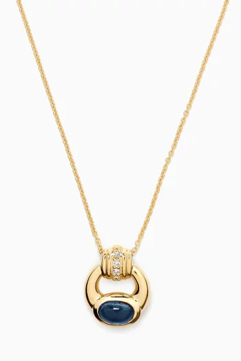 Le Bleu Bijoux Sapphire & Diamond Necklace in 14kt Gold