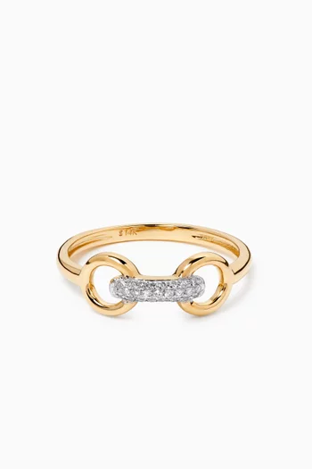 Bridle Diamond Ring in 14kt Gold