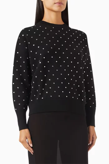 Crystal-embellished Sweater in Wool