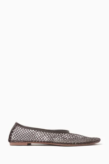 Clarissa Ballet Flats in Crystal Mesh