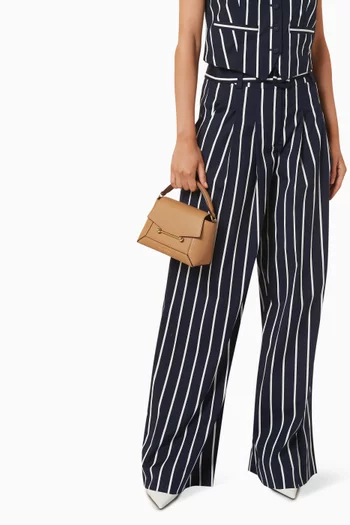 Nano Mosaic Top-handle Bag in Grain Leather