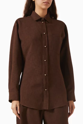 قميص آن فضفاض قطن