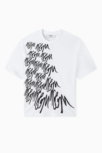 Graphic Print T-shirt in Cotton