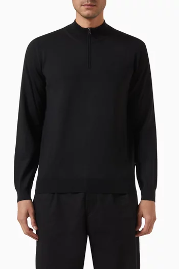 سترة ابينجي بسحّاب قصير صوف