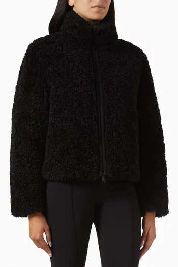 Bridoire Short Down Jacket in Faux-fur