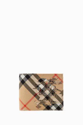 EKD Bifold Wallet in Check Canvas