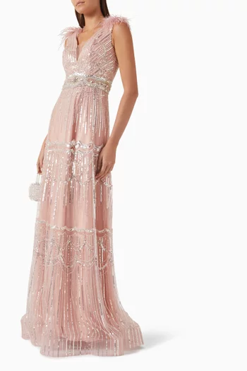 Embellished Gown in Tulle