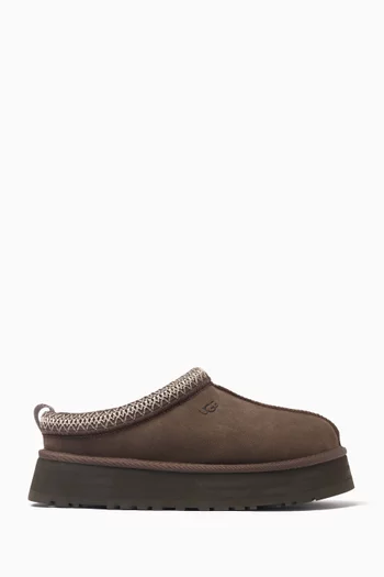 Tazz Flatform Slides in Suede